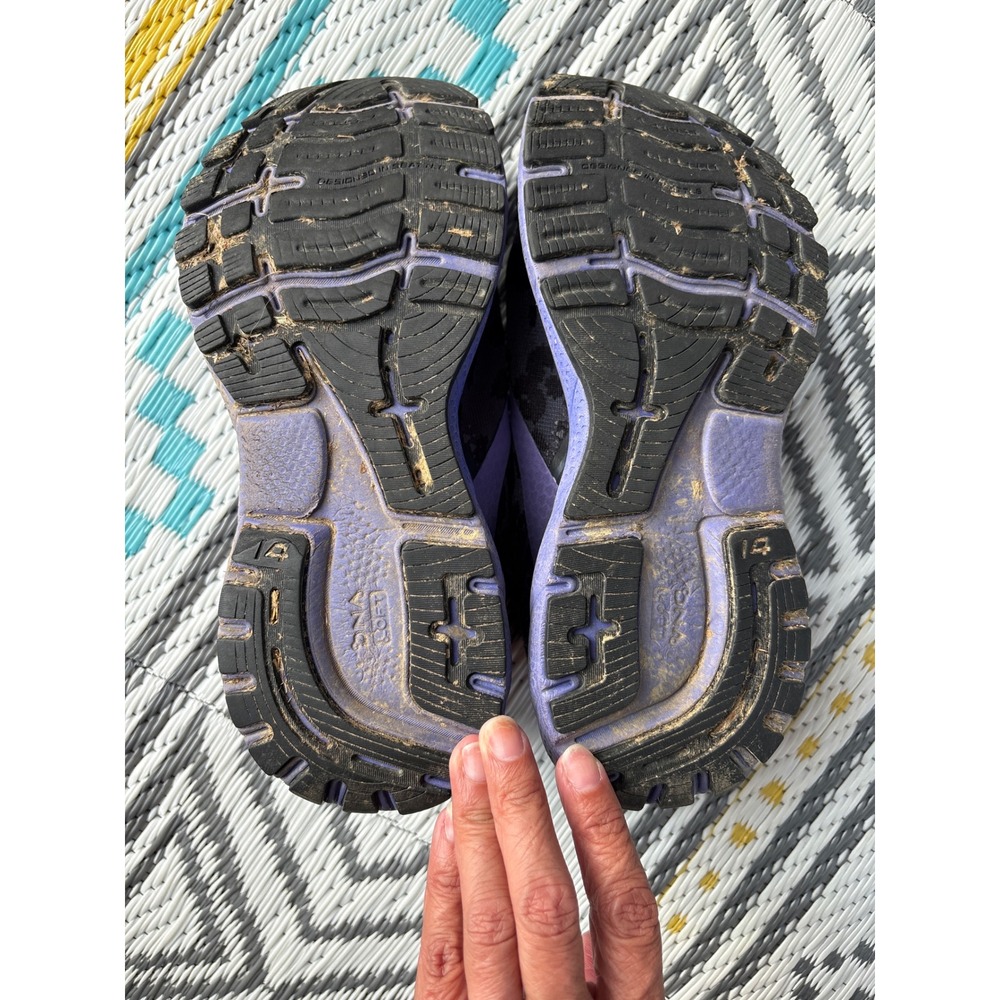 Brooks Ghost 14 Womens Running Shoes Leopard Print Black Purple Sneakers Size 6 - Picture 6 of 12